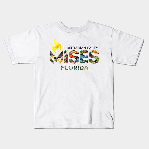Libertarian Party Mises Caucus Tropical Kids T-Shirt by The Libertarian Frontier 